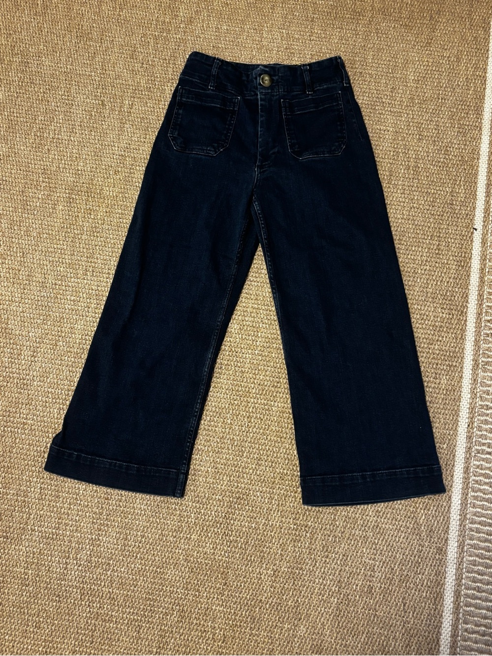 Maeve Colette Wide  Leg Dark Denim Pants
